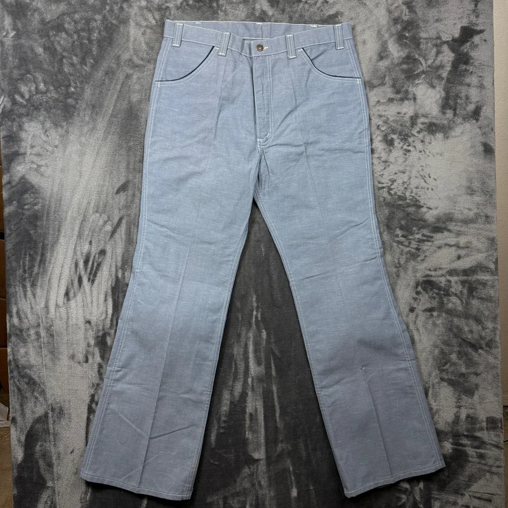 Levi's Trousers Mens 38 Blue New Vintage Deadstock Contrast Stitch Straight Leg